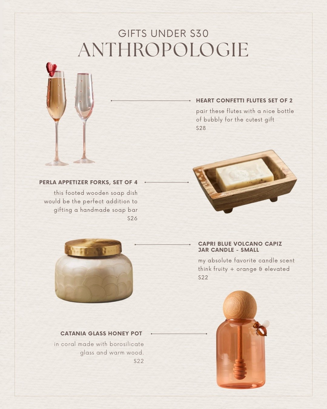 Last minute shopping?

Anthropologie is running their “Gift More, Get More” sale which means $50 off $150 / $100 off $300 / $150 off $500.

I rounded up a few last minute budget friendly gift finds under $30 for youguys!



#LTKGiftGuide #LTKHome #LTKHoliday