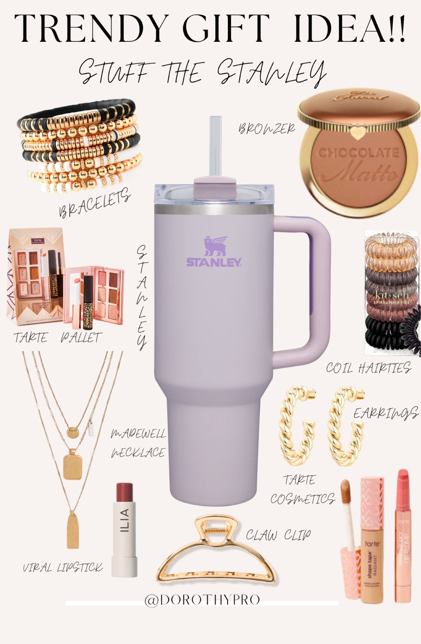 STUFF THE STANLEY!!

Love this trend!  Stuff the Stanley with all of your favorites!! Such as makeup, necklaces, bracelets, earrings, lip gloss, claw clips, hair ties, and so much more!! 

#LTKsalealert #LTKfindsunder100 #LTKGiftGuide