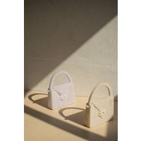 Retro White Pearl Beaded Bag On A Strap, Wedding Handbag, Customized Bag, Personalized Gift For Niece, Tote Cross Body Woman | Etsy (US)