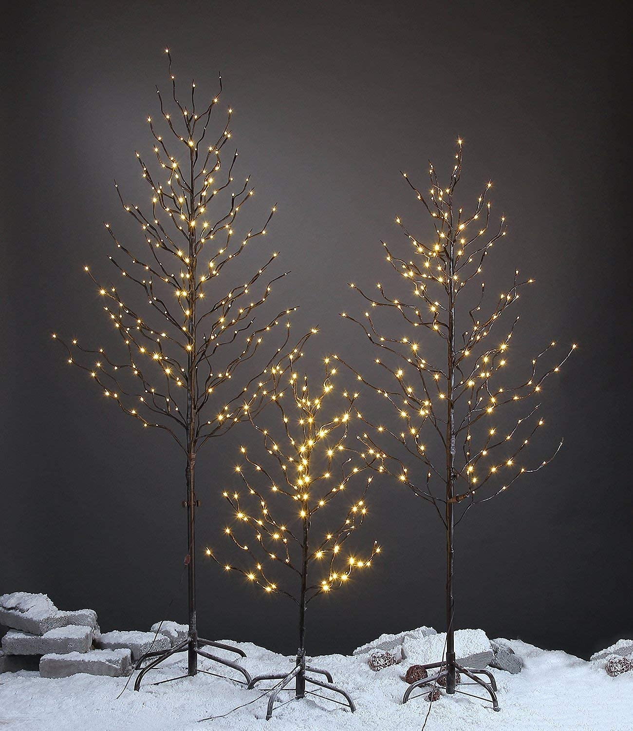 Lightshare Set of 3 Star Light Trees Christmas Decorations, Including 3 feet, 5 feet, and 6 feet,... | Amazon (US)