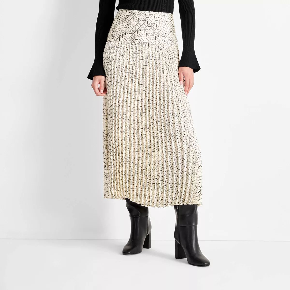 Women's Drop Waist Pleated Ankle Skirt - Future Collective | Target