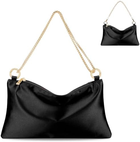 Women Satin Evening Handbag Wedding Prom Clutch Purse Formal Cocktail Party Clutches Shoulder Bag... | Amazon (US)