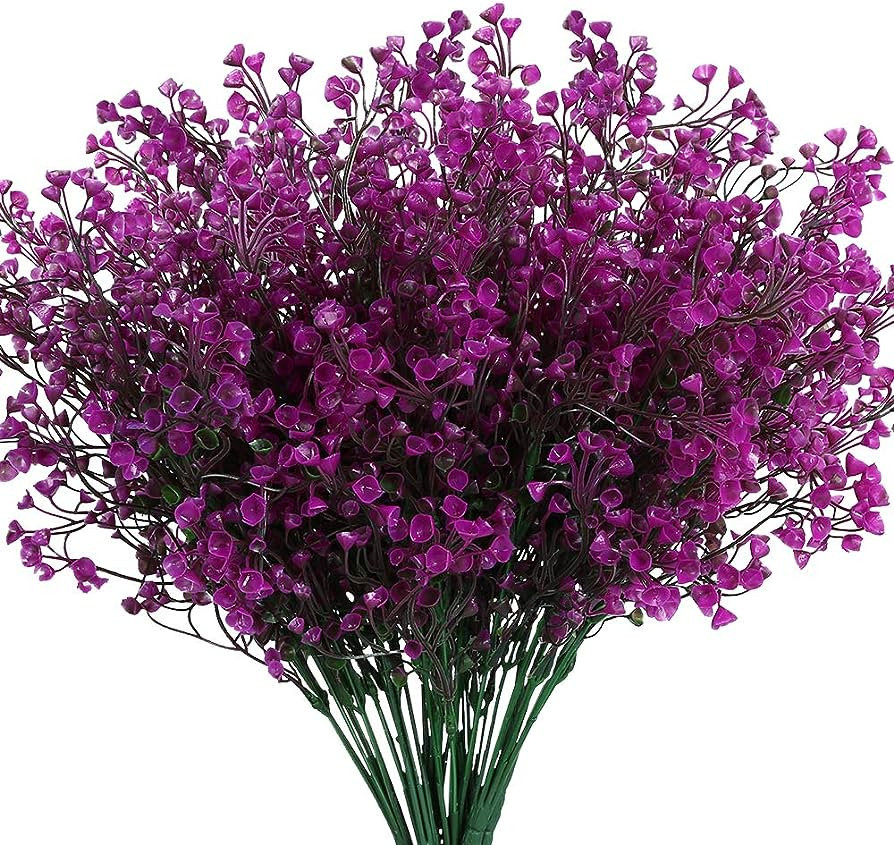 KLEMOO Artificial Shrubs Bushes 4 Pack Fake Outdoor UV Resistant Plants Flowers, Faux Plastic Bel... | Amazon (US)