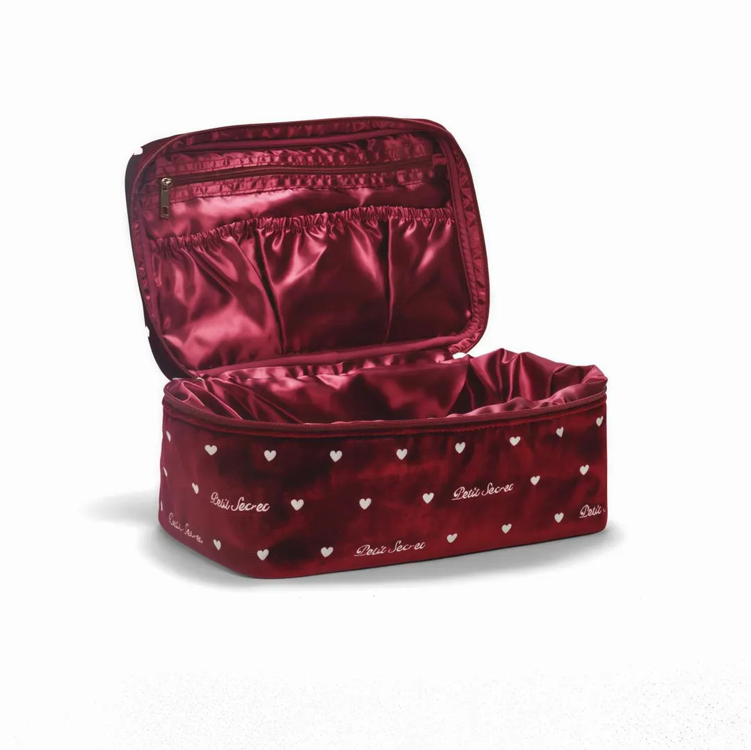 Velvet Heart Makeup Bag, Zippered Travel Organizer, Multiple Sizes - Etsy | Etsy (Global)