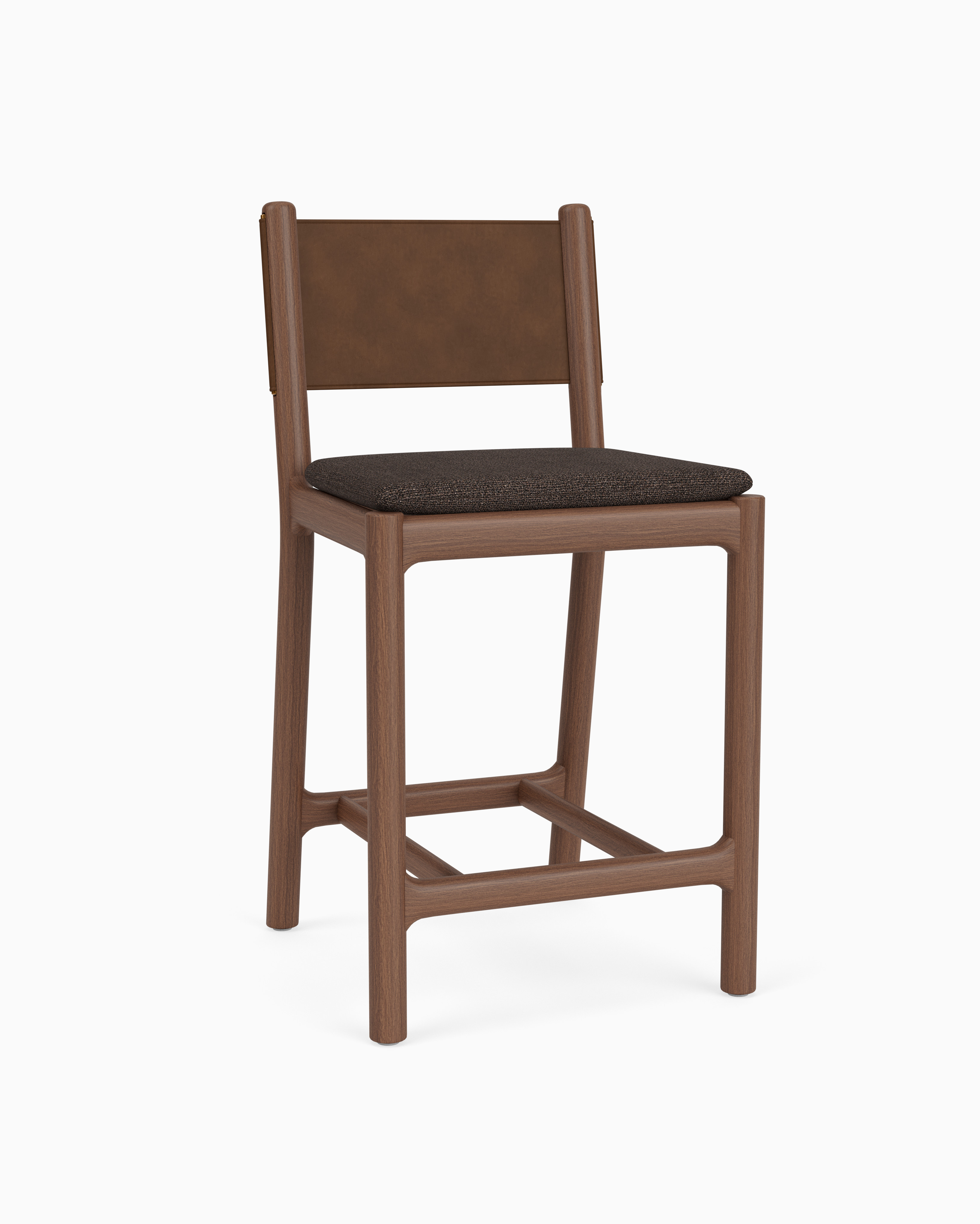 Avon Counter Stool | Italian Leather & Wood Kitchen Seating Stools | Denver Modern