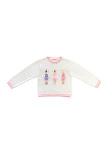 Toddler Girls Ballerina Embroidered Sweater | Belk
