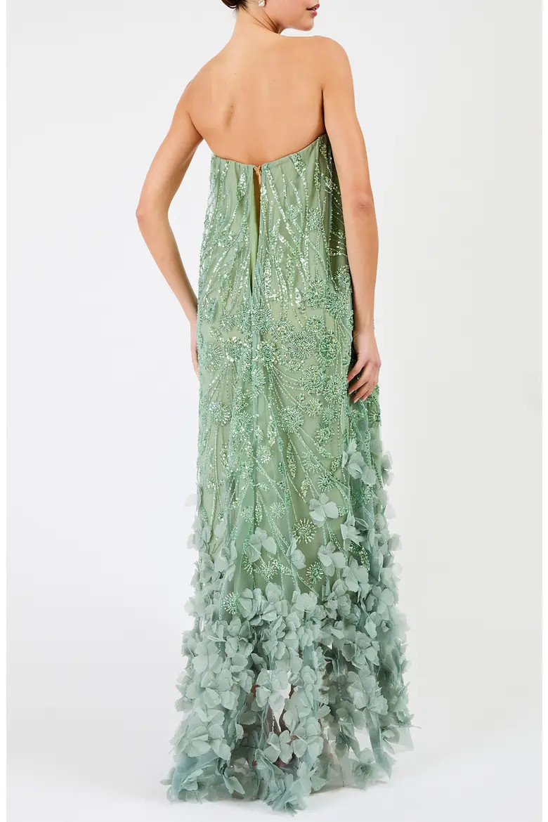 Alice Strapless 3D Floral Sequin High Low Gown (Women) | Nordstrom | Nordstrom