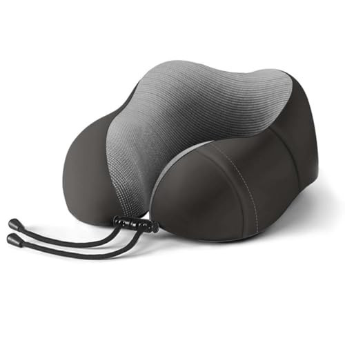 Neck Pillow for Traveling,Premium Memory Foam Travel Neck Pillow for Airplane,Soft Smooth & Breathable Cover,Adjustable Headrest Sleep Flight Pillow for Plane,Car,Office and Home,Black | Amazon (US)