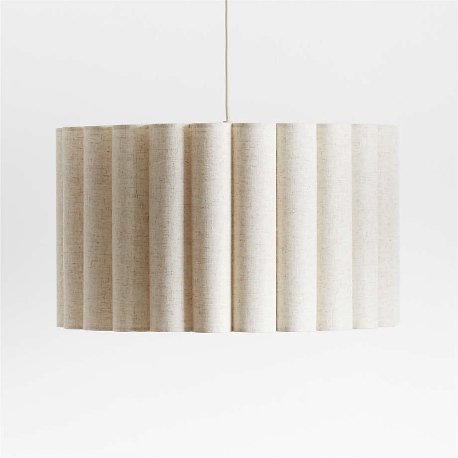 Emme Pleated Linen 23" Kids Pendant Ceiling Light + Reviews | Crate & Kids | Crate & Barrel