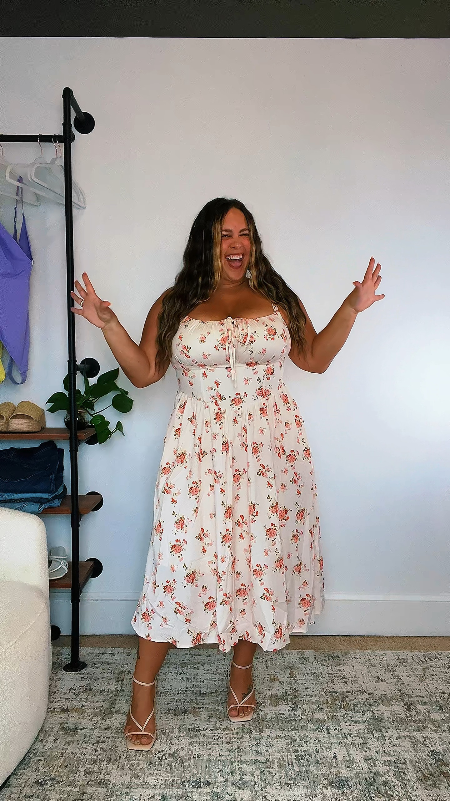 Milkmaid dress for a full bust! 

5’2” 14-16 38J 
Wearing a size XL 

Available up to XXL 

#fullbust #sundress #dress #summer #floral #milkmaid #ltkcurves #midi #dropwaist #corset #aline 

#LTKStyleTip #LTKMidsize #LTKFindsUnder50
