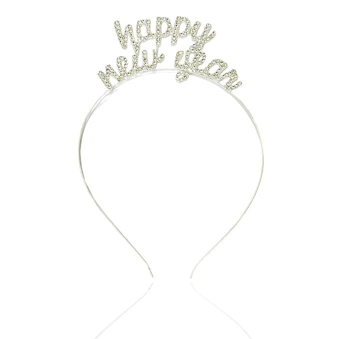 New Year Rhinestone Tiara - NYE Headband & Crown for Kids & Adults - Party Supplies & Favors | Amazon (US)