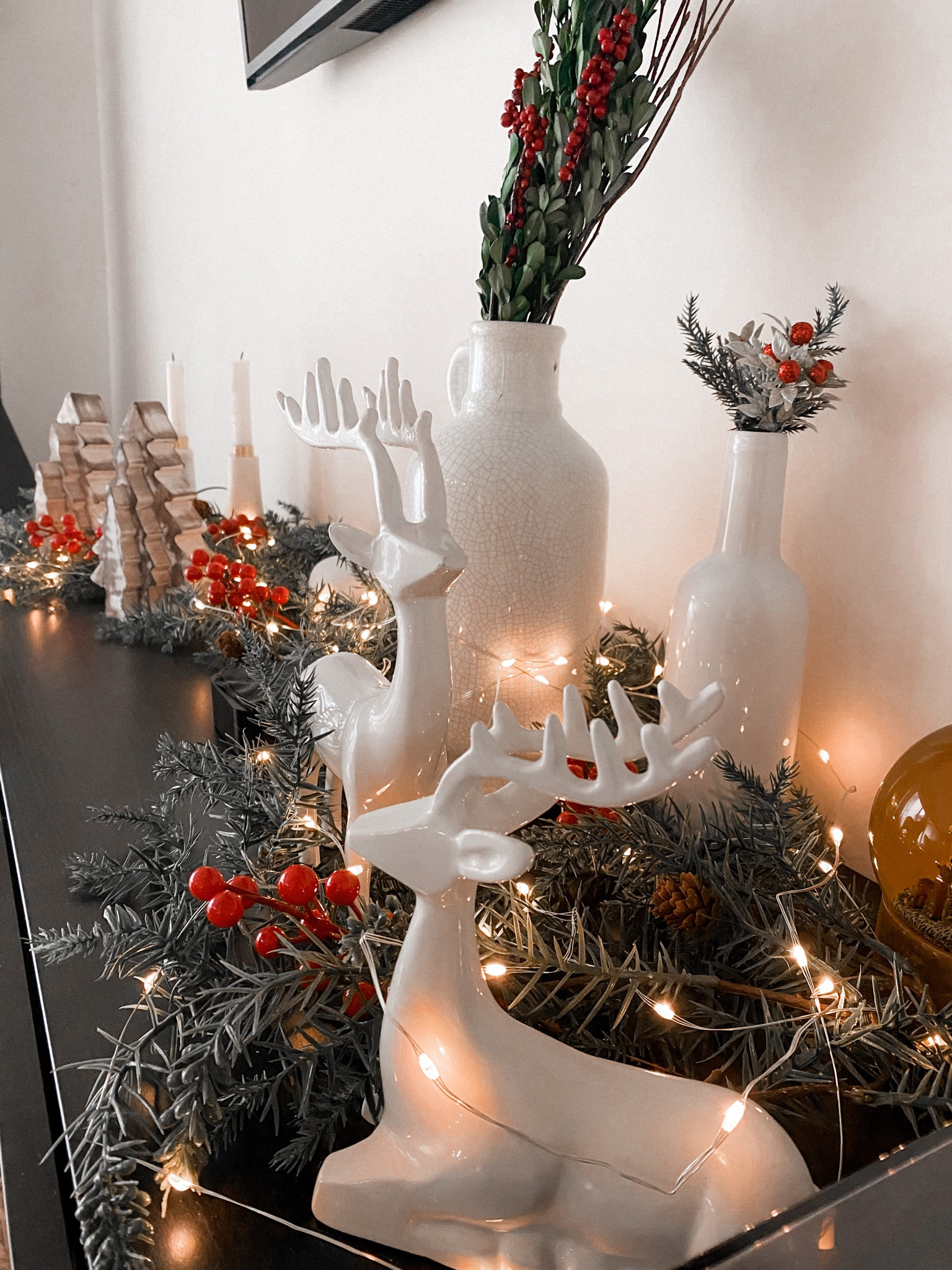 Christmas decor for your tv mantle 

#LTKunder50 #LTKhome #LTKHoliday