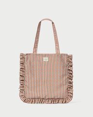 Justine Brown Gingham Ruffle Tote | Loeffler Randall