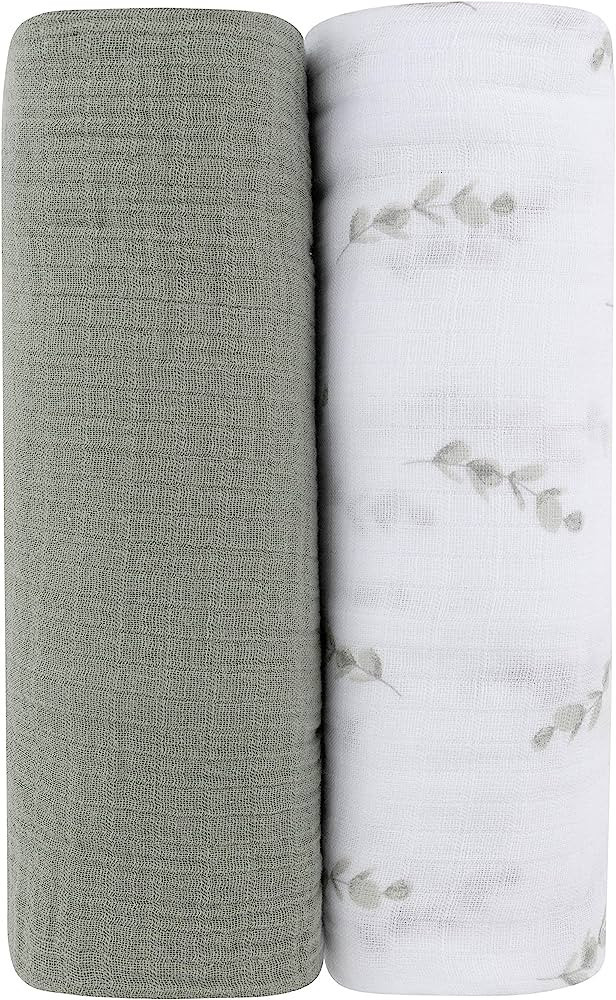 Ely’s & Co. Cotton Muslin Swaddle Blanket 2-Pack for Baby Boy or Girl — 100% Cotton Muslin Ex... | Amazon (US)