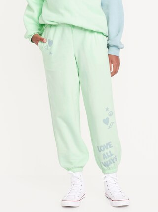 Favorite Fleece High-Waisted Jogger Sweatpants for Girls | Old Navy | Old Navy (US)