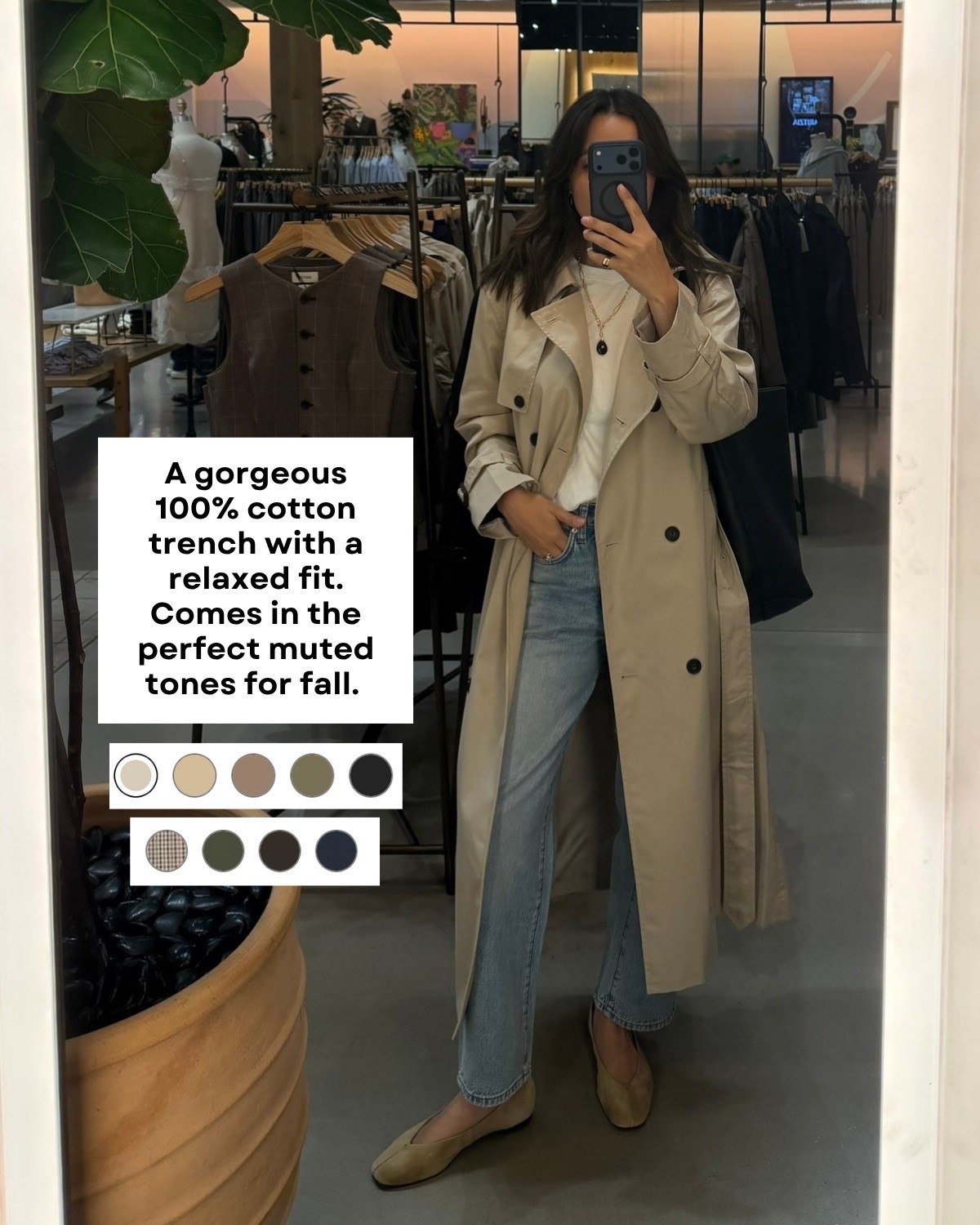 Aritzia trench coat — runs oversized, I’m wearing a medium but usually go for an xs 

Fall coats / fall jackets

#LTKSeasonal