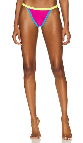 Becca Bikini Bottom in Retro Brights Colorblock | Revolve Clothing (Global)