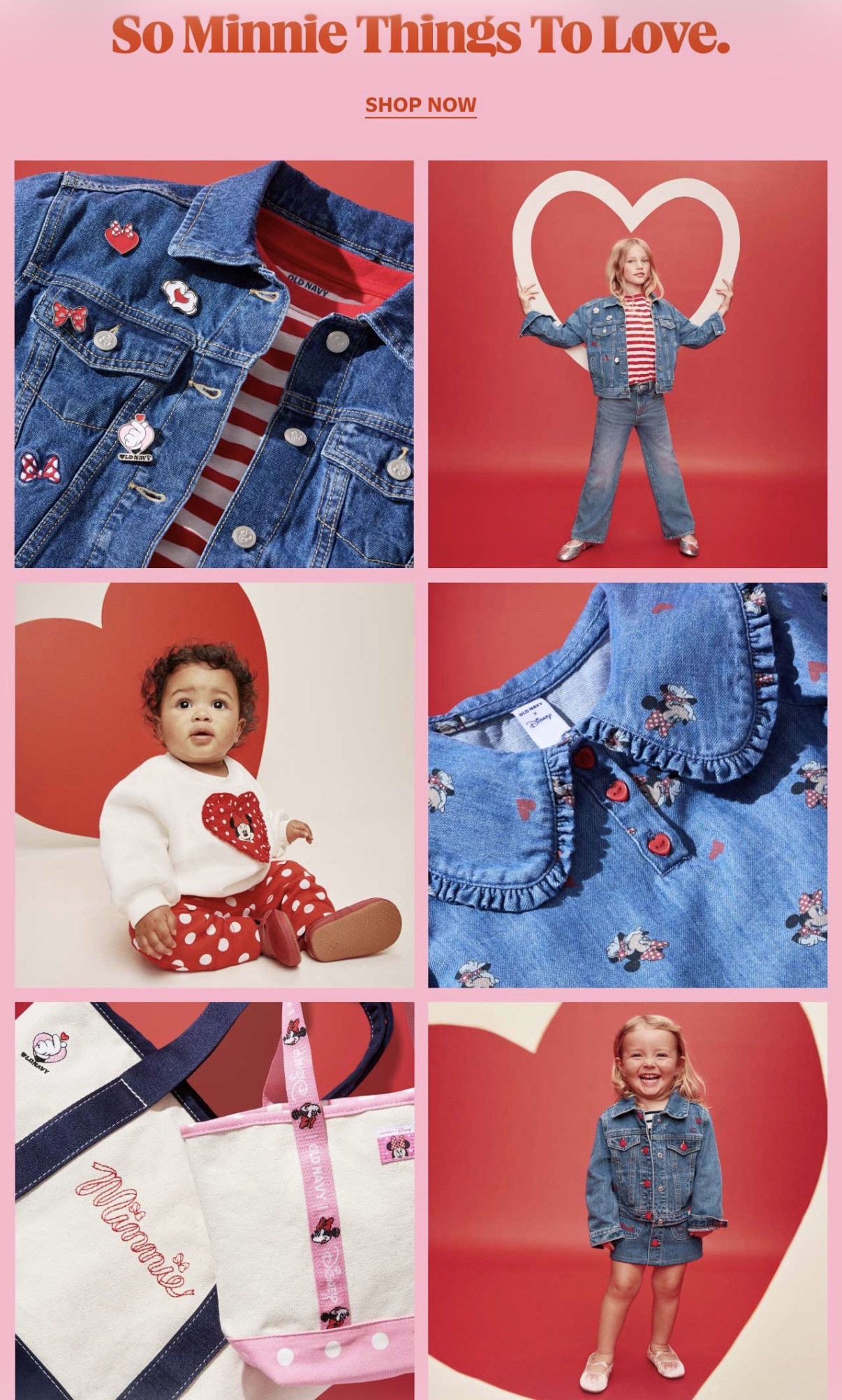 The Old Navy Disney Valentine’s Day collection is too cute 🥹💘
Fun Disney prints, cozy fits, and perfect pieces for kids (and grown-ups) to celebrate love month in style.
I linked all my favorite Disney Valentine finds on LTK before the good sizes sell out.

#oldnavy #disneyvalentines #disneystyle #valentinesdayoutfits #familyfashion #LTKfashion #LTKkids #LTKfinds #LTKsale #shoppingfavorites #onlineshopping #ShoppingWithPriiincesss #Atlantamom #AtlantaCreator #Atlantacontentcreators

#LTKSeasonal #LTKKids #LTKBaby