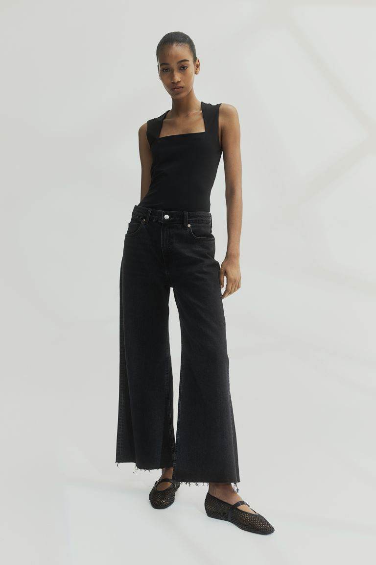 Jerseytop mit Karree-Ausschnitt | H&M (DE, AT, CH, NL, FI)