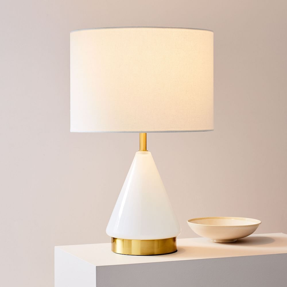 Metalized Glass USB Table Lamp &ndash; Small | West Elm (US)