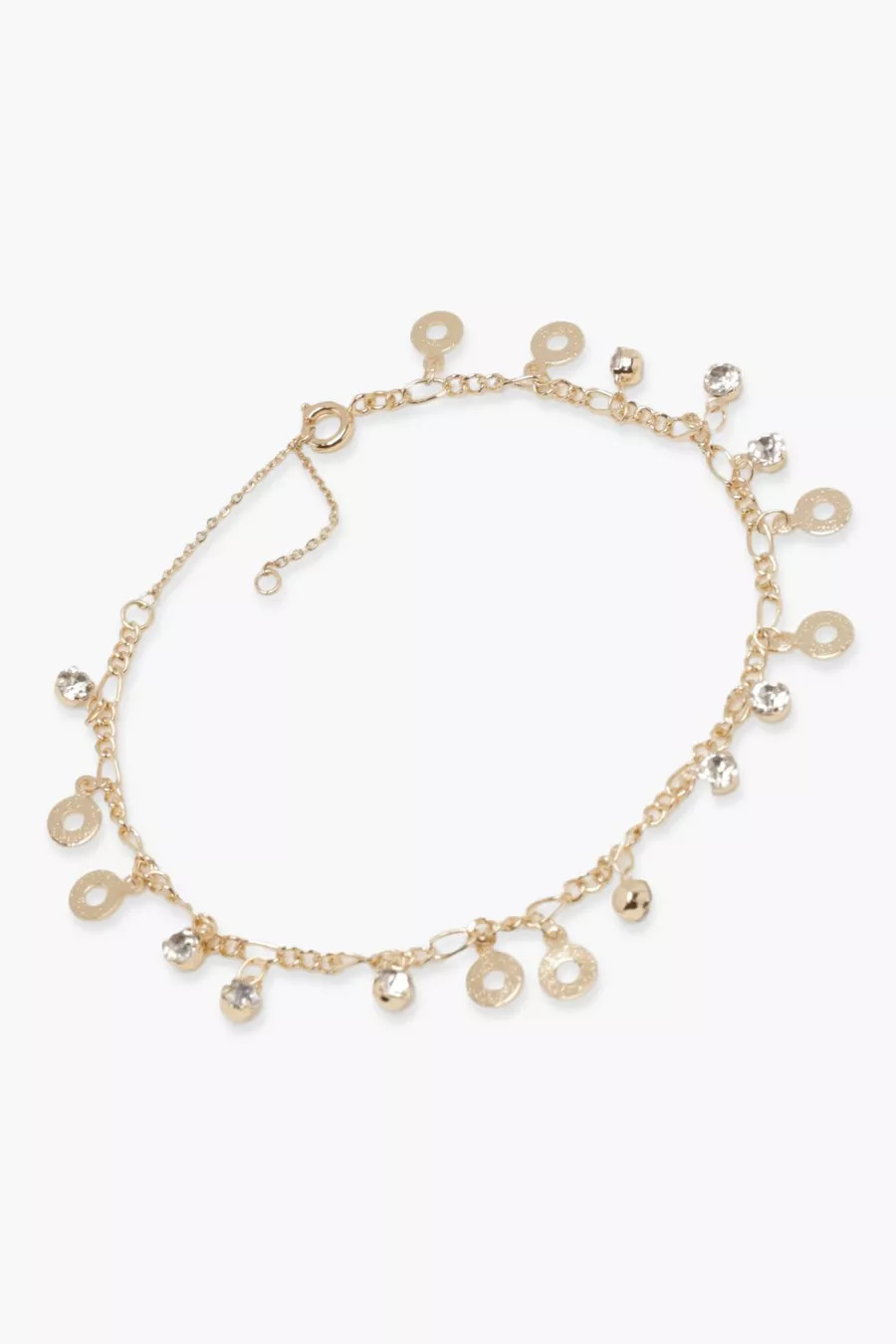 Diamante Drop Charm Detail Bracelet | Boohoo.com (AU & NZ)