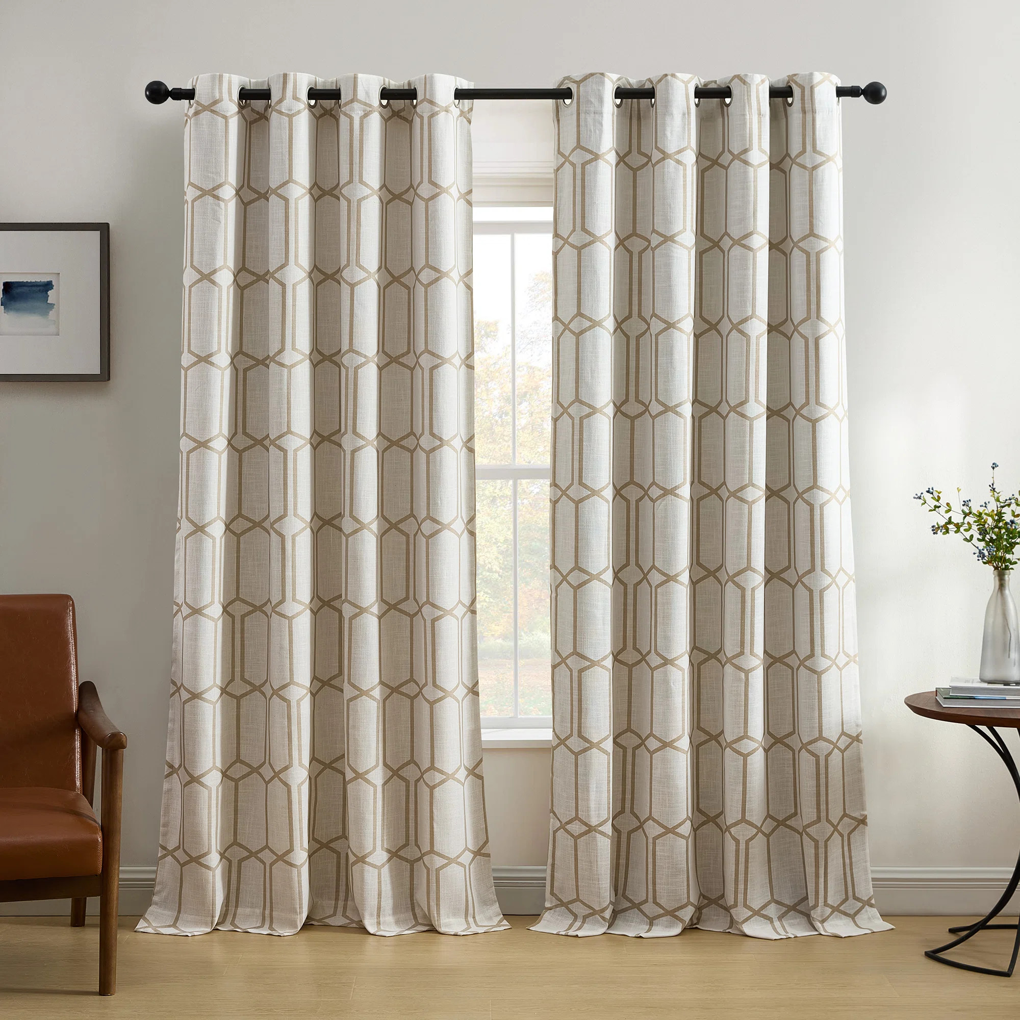 Albesa Linen Blend Room Darkening Single Curtain Panel Single Panel | Wayfair North America