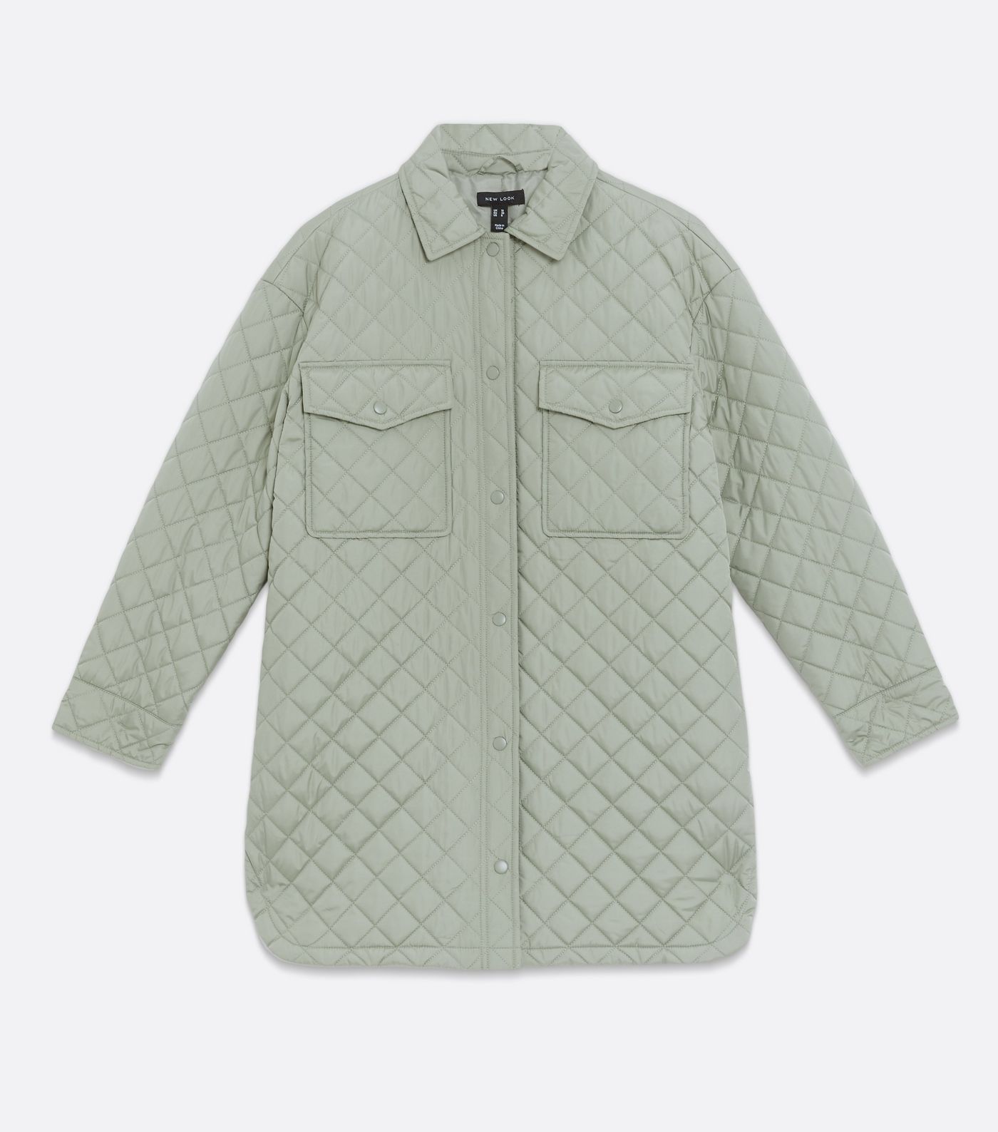 Light Green Quilted Pocket Front Shacket
						
						Add to Saved Items
						Remove from Saved ... | New Look (UK)
