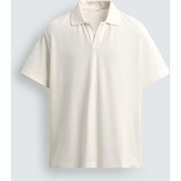 Zara - Vertical Textured Polo - Oyster-White - Xl - Man | Zara US