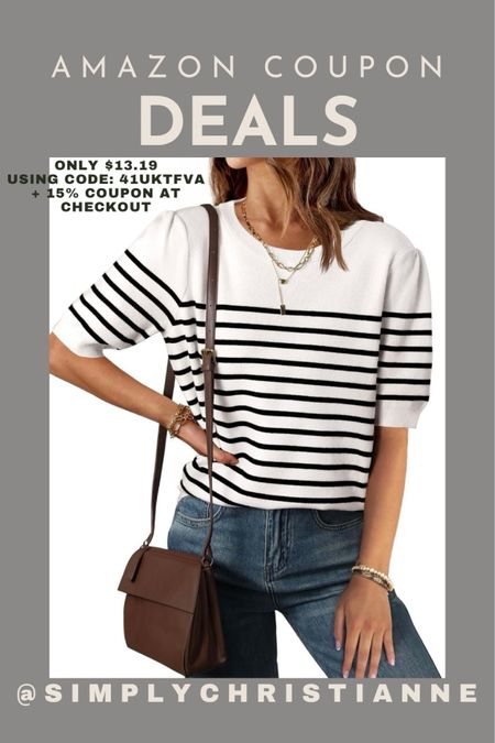 Casual Striped Tops only $13.19
Using Code: 41UKTFVA + 15% Coupon at checkout
Amazon finds

#LTKSaleAlert #LTKSummerSales #LTKFindsUnder50