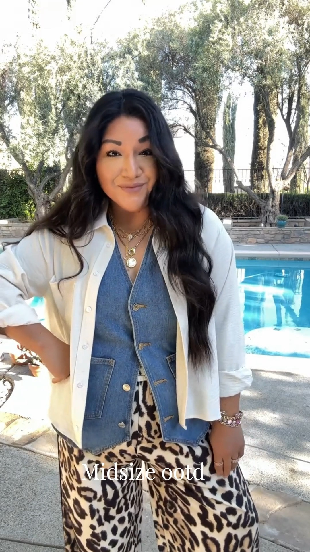 Midsize ootd 

Denim vest I’m wearing a large , pants I’m wearing a large , I’m 5’2” and 165 lb for reference 

#LTKootd #LTKMidsize