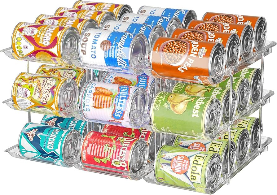 Attelite Can Organizer for Pantry, 3 Sets 3 Tiers Can Storage Organizer Pantry,Soda Can Organizer... | Amazon (US)