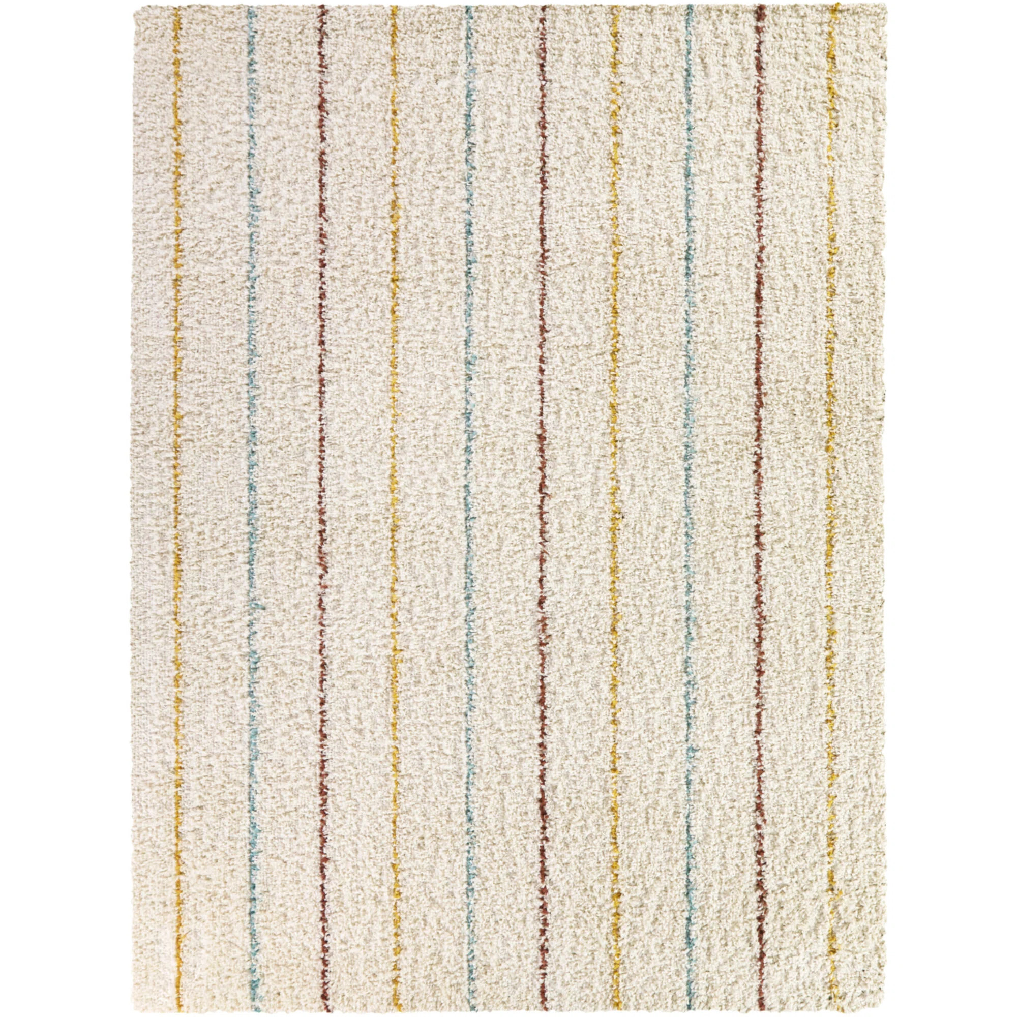 Yardley Multicolor Striped Shag Area Rug | Wayfair North America