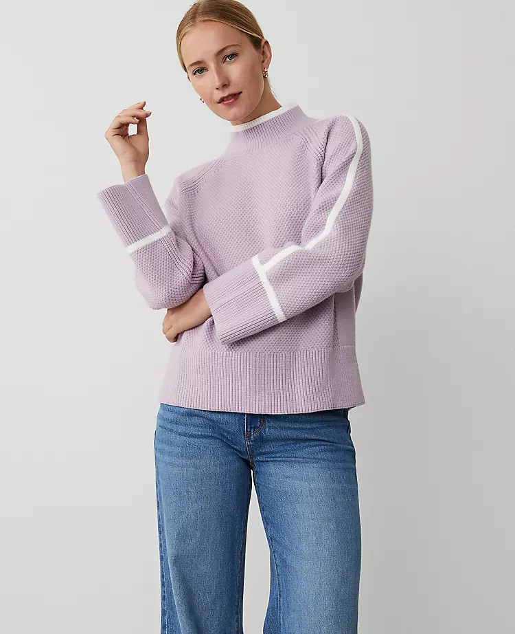 Tipped Turtleneck Sweater | Ann Taylor (US)