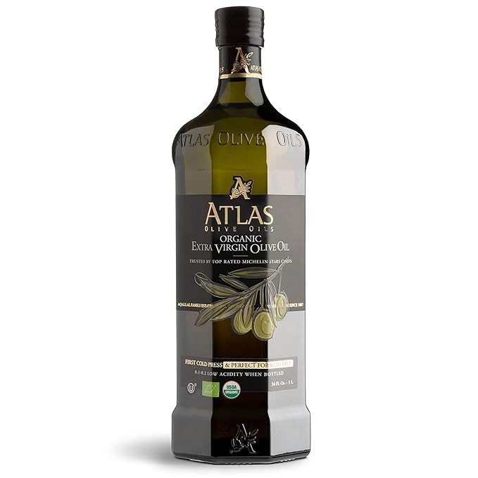 Atlas 1 LT Cold Press Extra Virgin Olive Oil in Glass Bottle, Polyphenol Rich from Morocco | Newl... | Amazon (US)