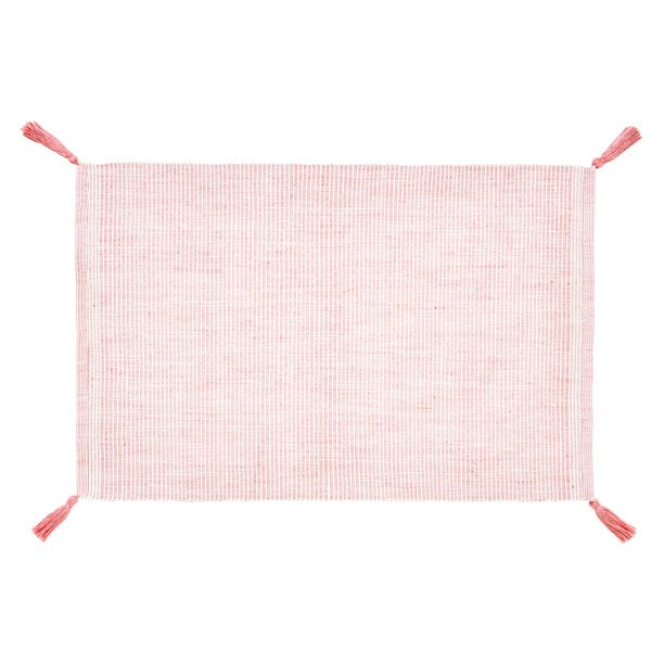 Mainstays Tassel Two-Tone Pink Polyester Indoor/Outdoor Layering Rug, 24" x 36" | Walmart (US)