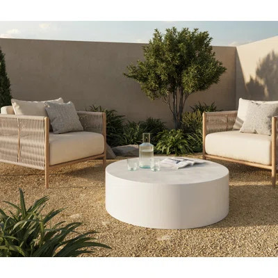 Burgener Concrete Drum Coffee Table | Wayfair North America