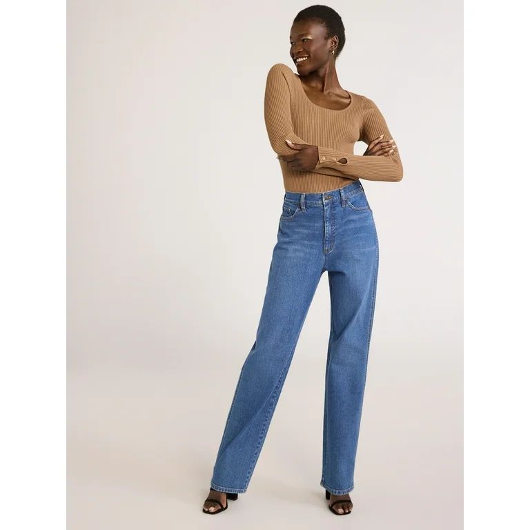 Scoop Women's Straight Leg Jeans, Sizes 0-20 | Walmart (US)