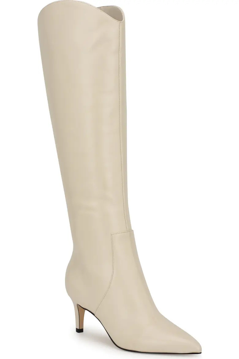 Nine West Sirena Pointed Toe Knee High Boot in Medium Brown at Nordstrom, Size 7.5 | Nordstrom