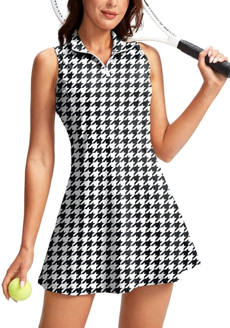 Viodia Women's Tennis Golf Dress with Shorts Active Exercise Workout Sports Athletic Dresses for ... | Amazon (US)