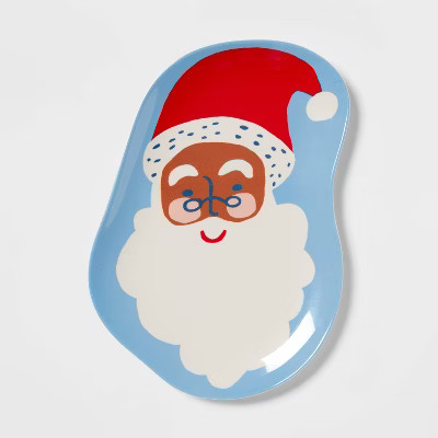 Melamine Figural African American Santa Dinner Plate - Wondershop™ | Target