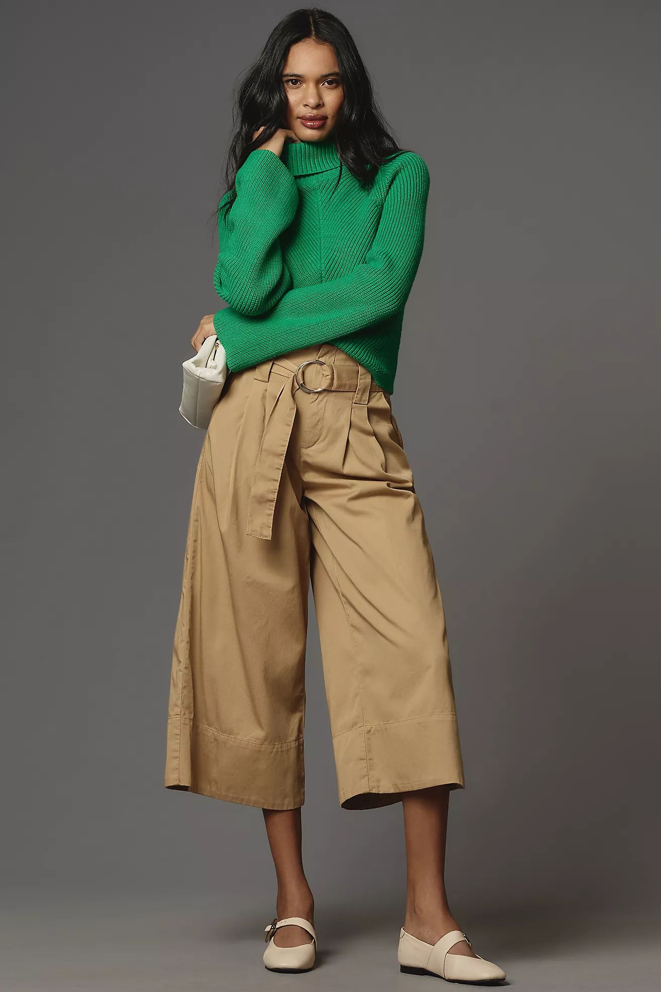 Maeve High-Rise Belted Culottes | Anthropologie (US)