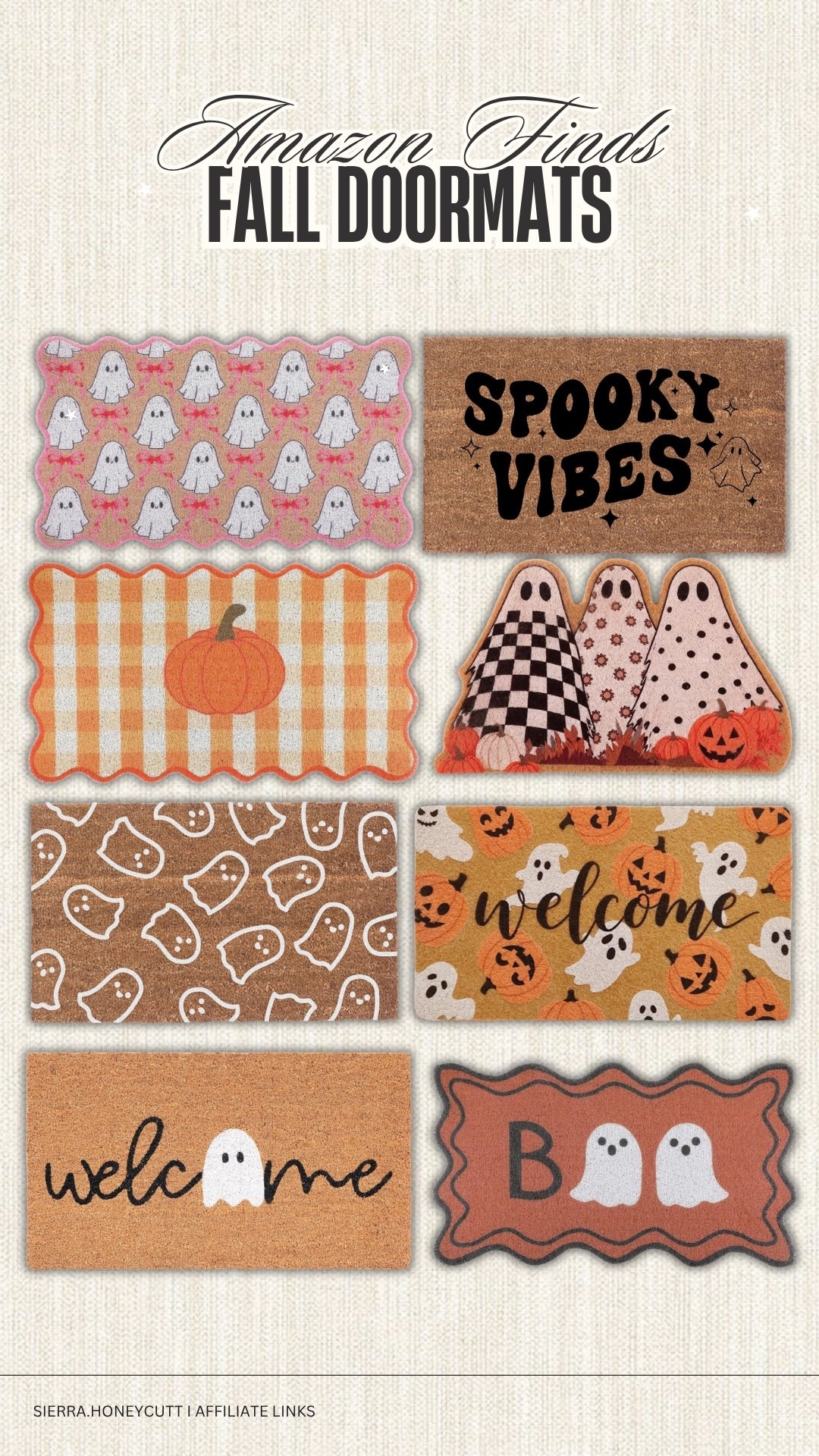 Rounded up some fun fall / Halloween doormats on Amazon! SO cute + perfect for your fall front porch 🍂

Seasonal Halloween unique finds coir doormats pumpkins ghosts pink gingham orange

#LTKmomlife #LTKHome #LTKSeasonal