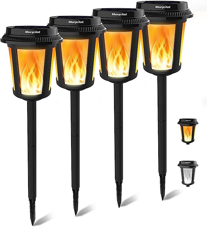 Keenstone Solar Lights, Waterproof Solar Torch Lights with Flickering Dancing Flame, 4 Lighting E... | Amazon (US)