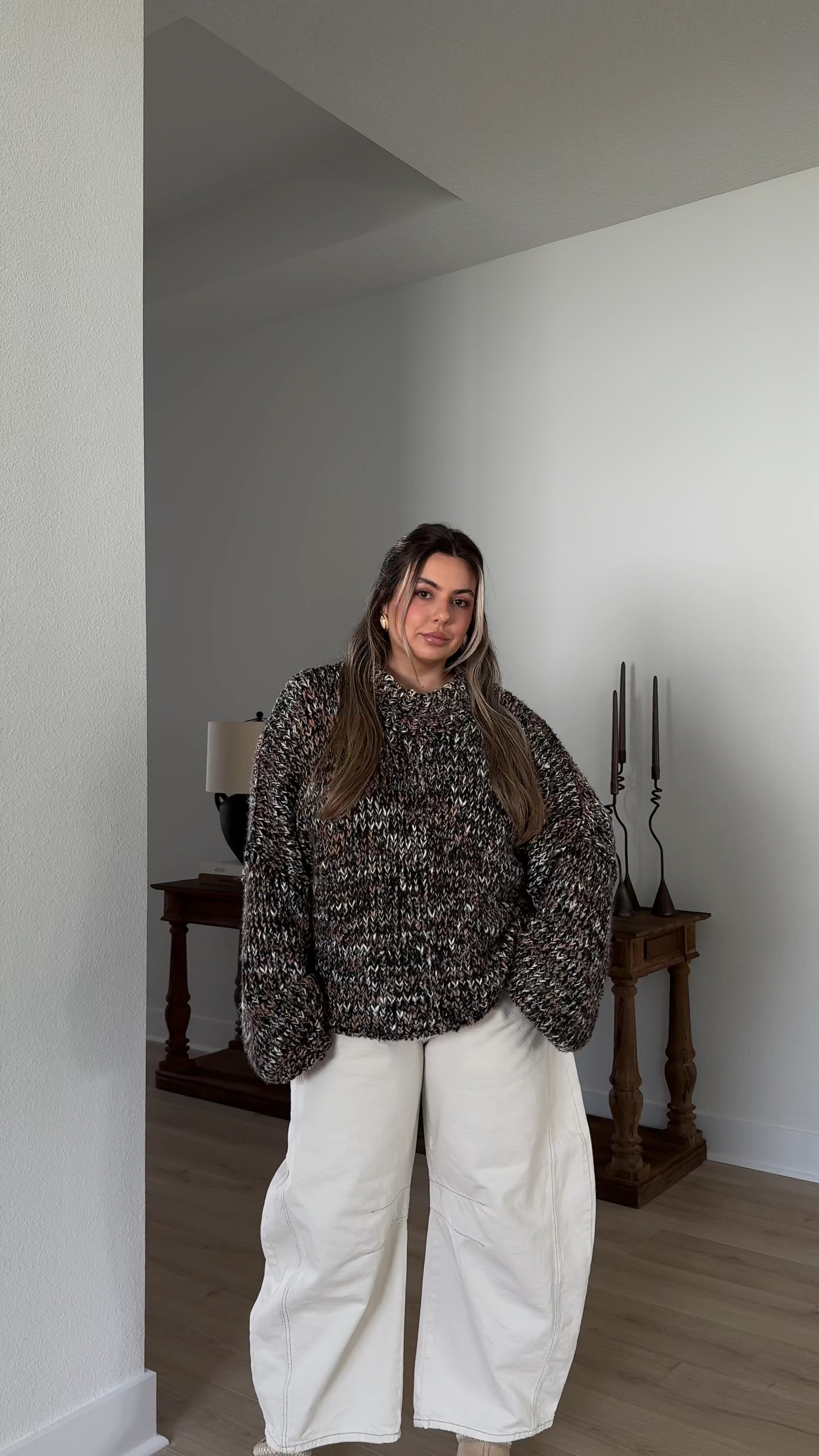 barrel jeans + chunky sweaters 🫶🏼 