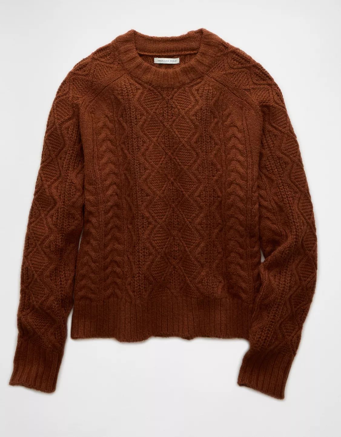 AE Cropped Cable Knit Sweater | American Eagle Outfitters (US & CA)