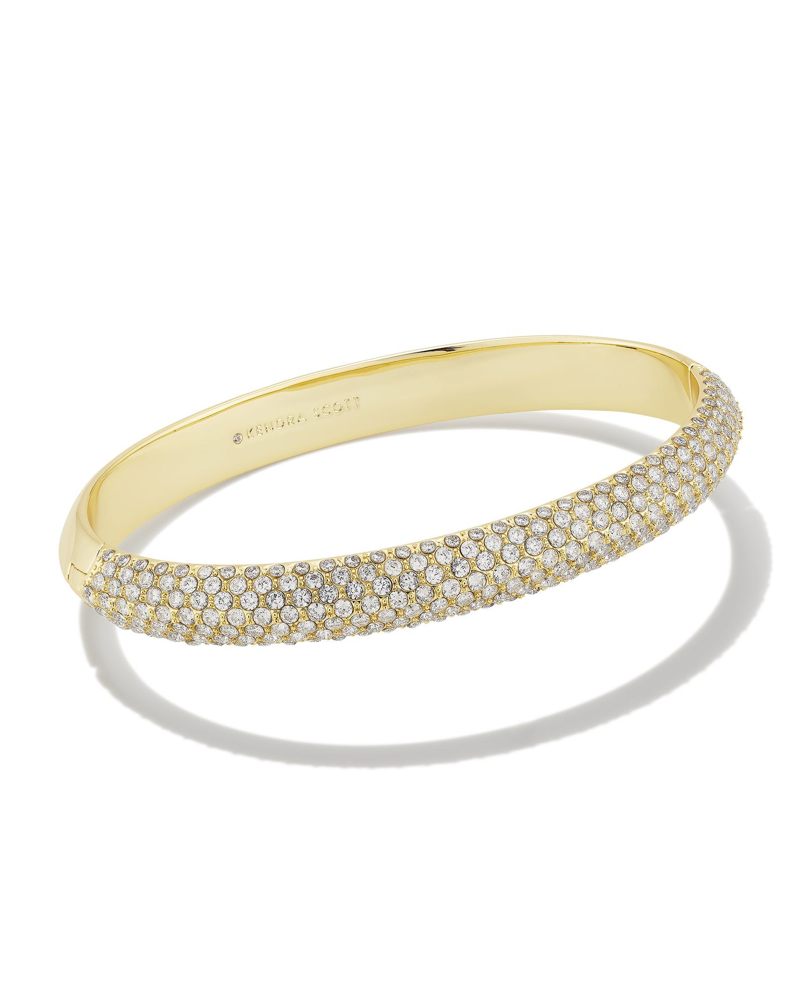 Mikki Gold Pave Bangle Bracelet in White Crystal | Kendra Scott | Kendra Scott