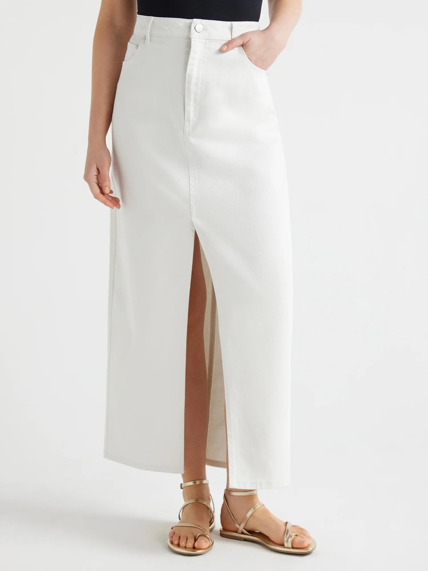 Scoop Women's Maxi Jean Skirt, Sizes 0-18 | Walmart (US)