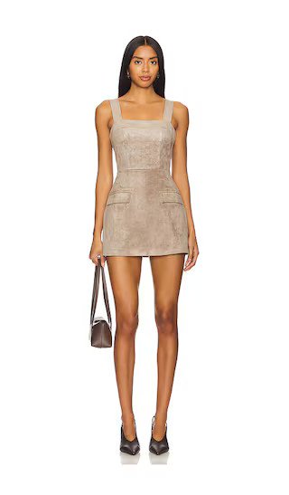 Yorke Skort Romper in Taupe | Revolve Clothing (Global)