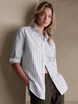 Oversized Cotton Shirt | Banana Republic Factory