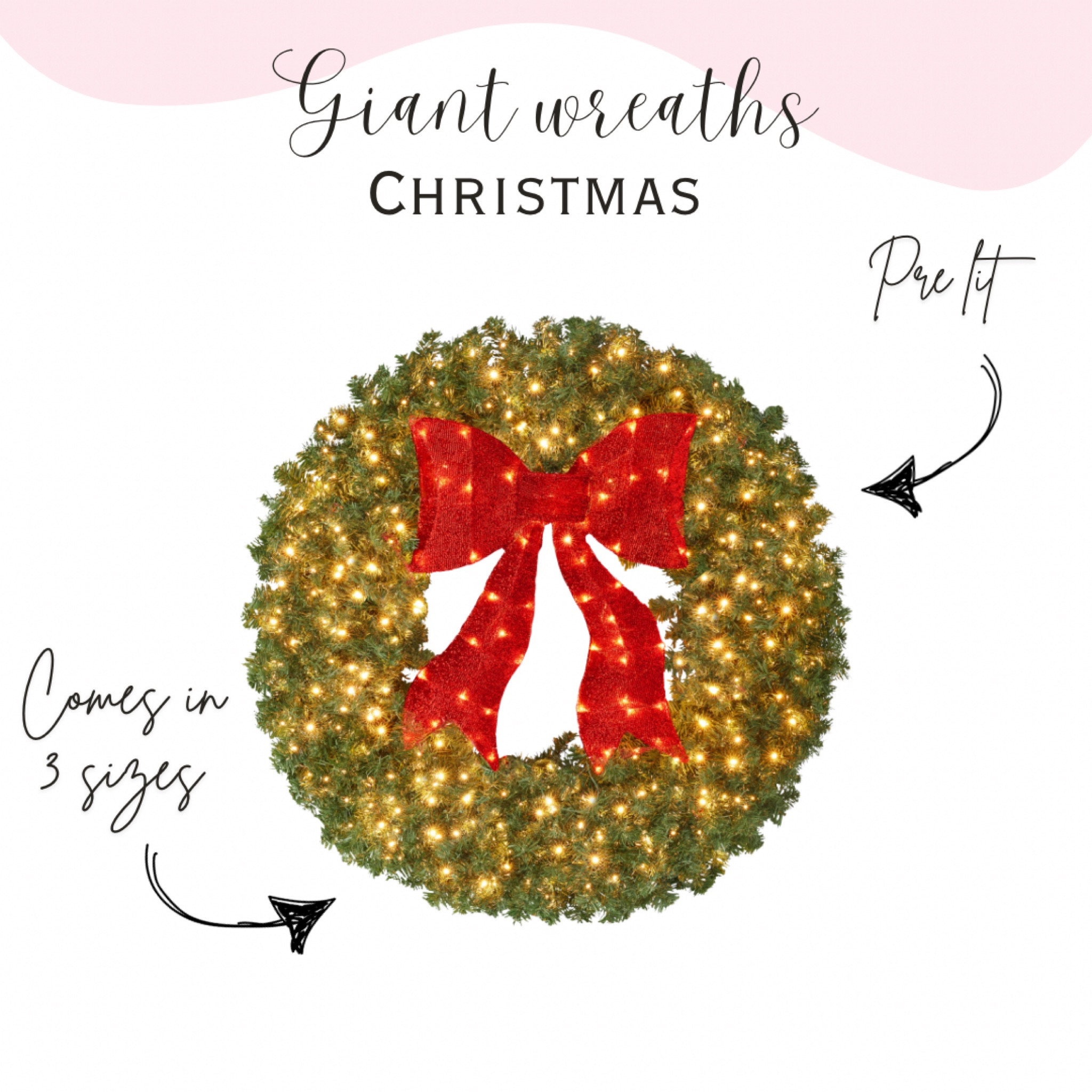 Giant pre lit Christmas wreath. Outdoor  

#christmasinspo #christmasdecor #christmaswreath

#LTKSeasonal #LTKHoliday